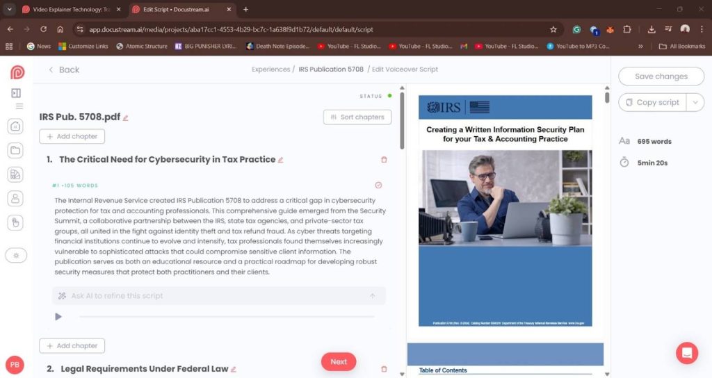 Docustream vs Descript: AI Video vs Manual Editing for Training & Onboarding 4 How Docustream Works - 2. Docustream reads, analyzes, and structures the content
