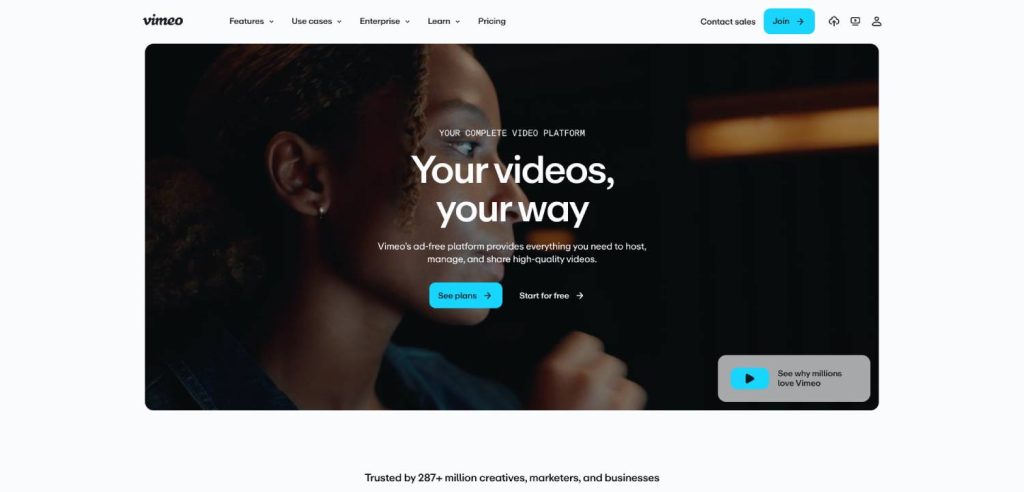 The 20 Best Private Video Hosting Services for 2026 3 Vimeo - The 20 Best Private Video Hosting Services for 2026 (Ranked and Explained)
