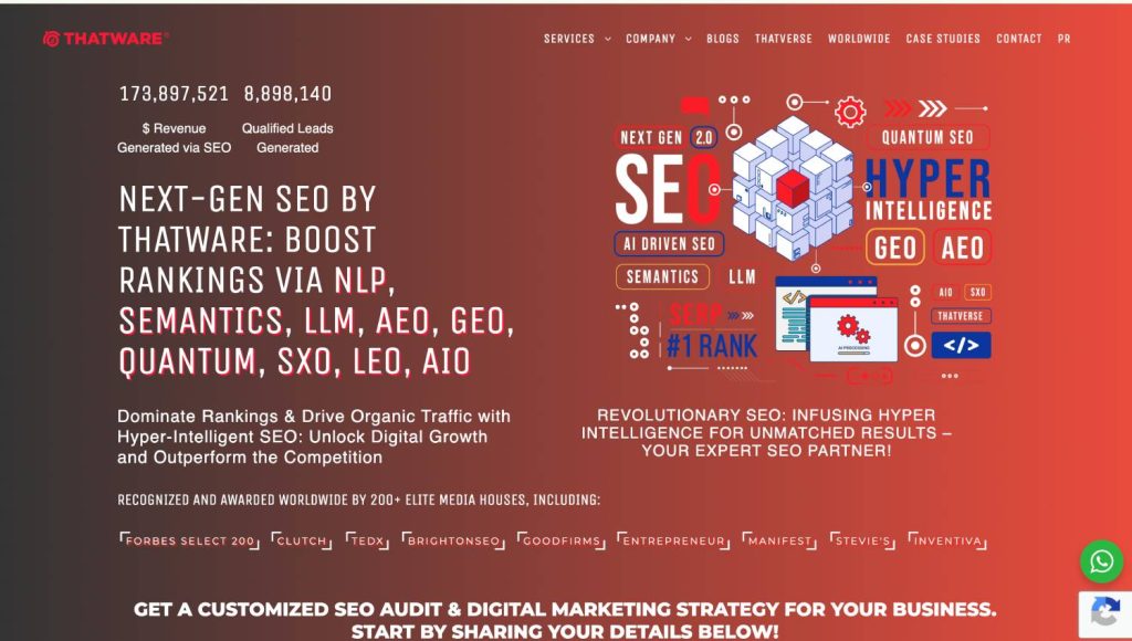 Top 9 Indian SEO Agencies with Proven AI SEO Results (2026) 5 thatware