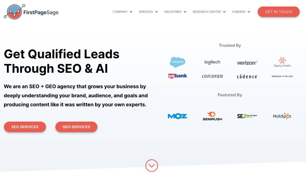 Top 10 SEO Partners for Series A Startups (2026) 4 First Page Sage