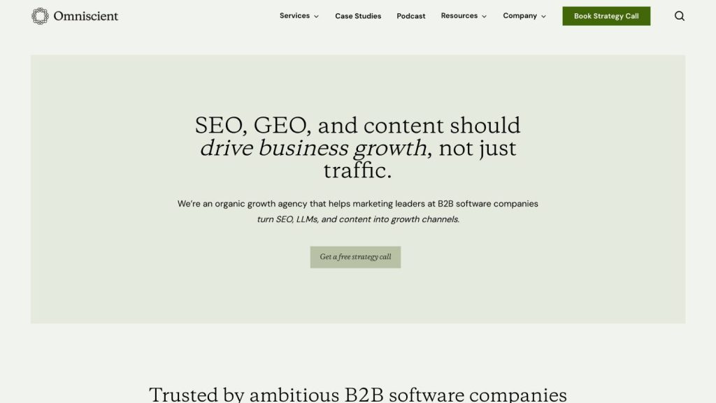 Top 10 SEO Partners for Series A Startups (2026) 5 Omniscient Digital