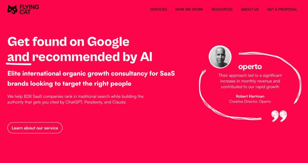 9 AI SEO Agencies That Actually Specialize in B2B SaaS 9 flying cat 1