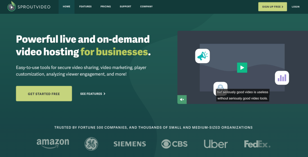 8 Best Wistia Alternatives for Business Video Hosting 3 sproutvideo