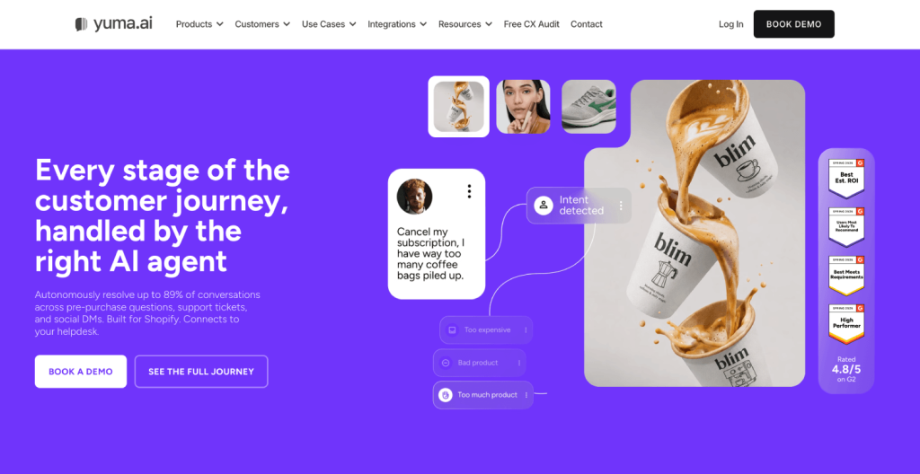 9 Top Intercom Fin Alternatives for AI Customer Support 6 yuma ai