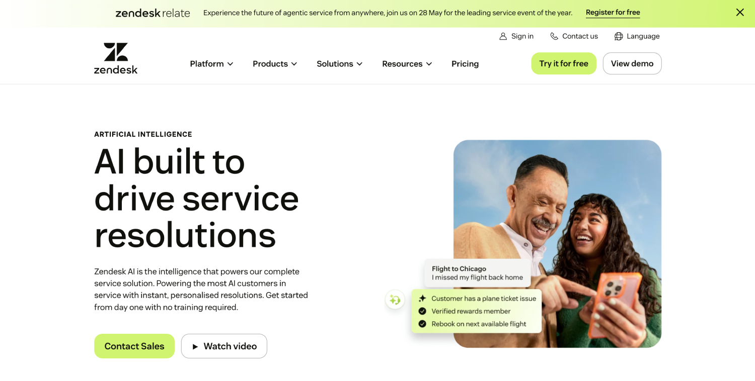 7 Best AI Support Agents for B2B SaaS with Technical Documentation (2026) 2 zendesk