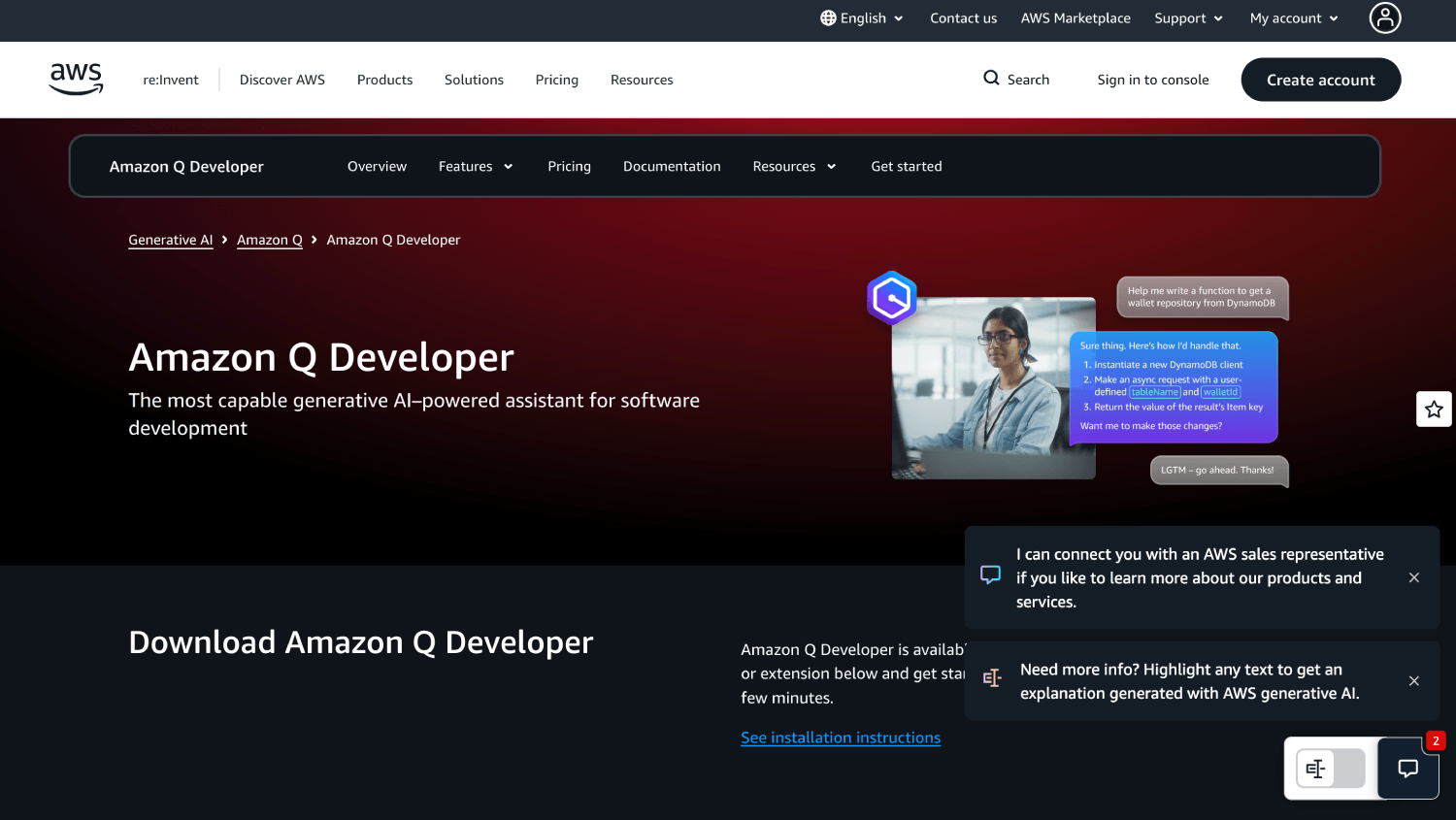 Top AI Coding Assistants for Developers 4 amazon Q developer