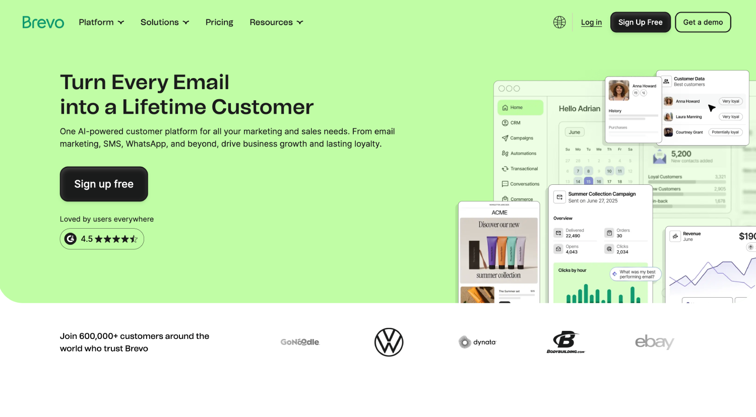 10 Best AI Email Marketing Tools 5 brevo