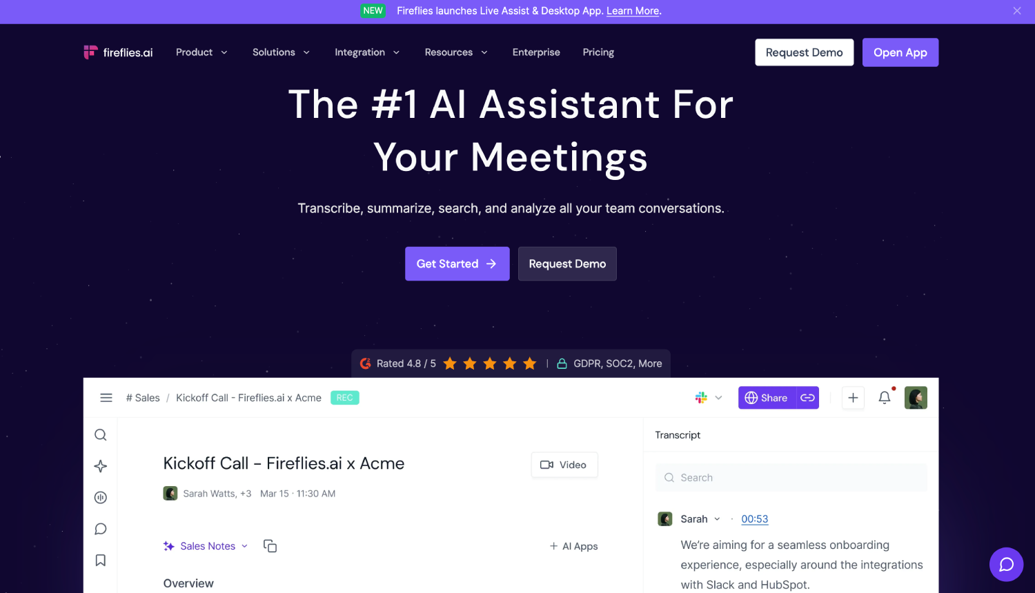 11 Best AI Meeting Assistants & Notetakers 2 fireflies.ai