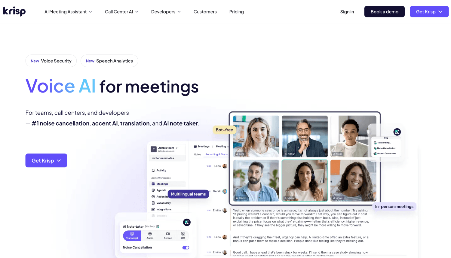 11 Best AI Meeting Assistants & Notetakers 6 krisp