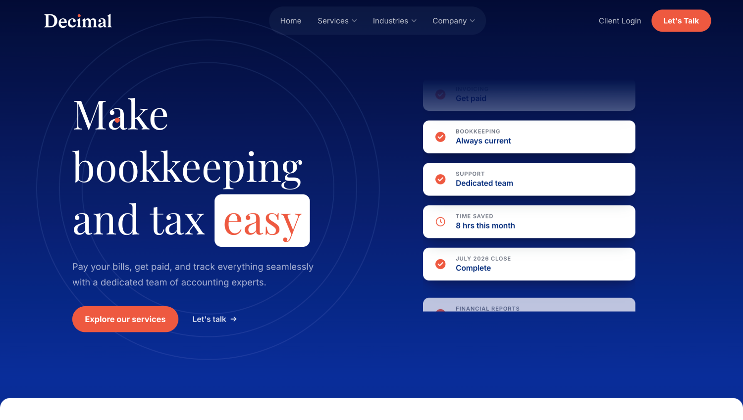 9 Best Online Bookkeeping Services for Small Businesses 7 decimal