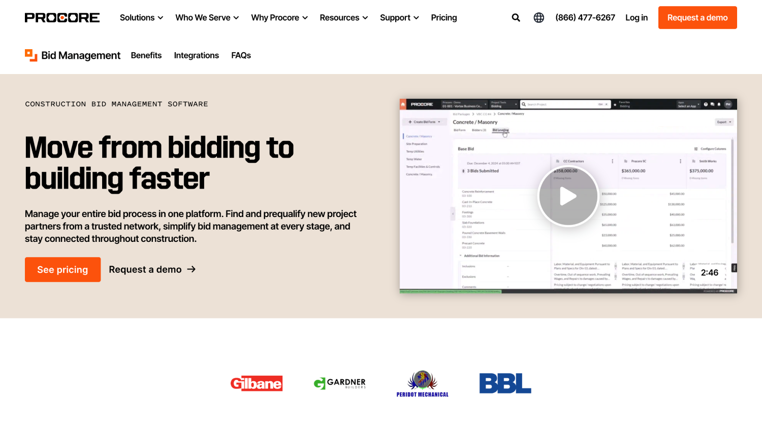 8 Best Construction Bid Management Software Tools 2 procore bid
