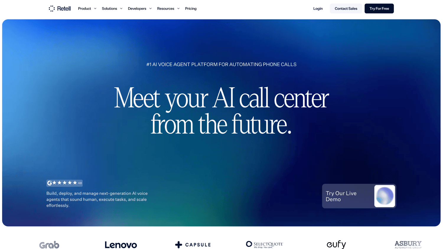 7 Best AI Voice Agents for Customer Support 2 retell