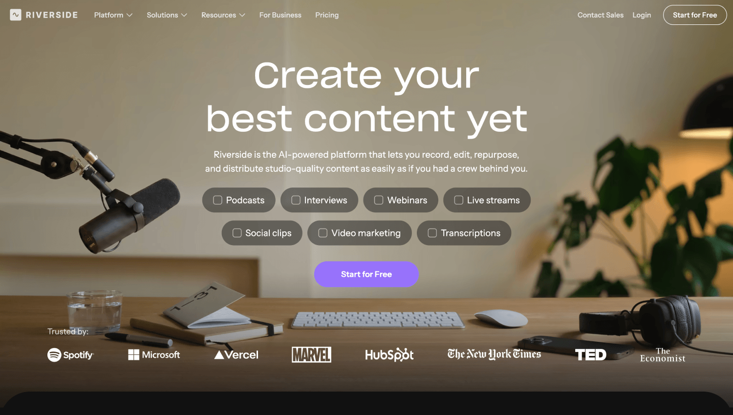 7 Best Descript Alternatives for Video & Podcast Editing 1 riverside